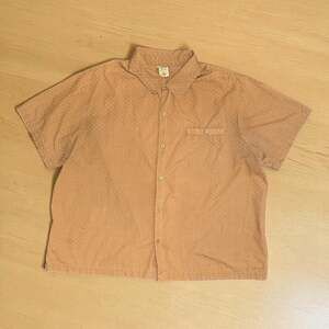 Scandia Woods Mens Short Sleeve Button-Up Shirt Brown With White Polka Dots